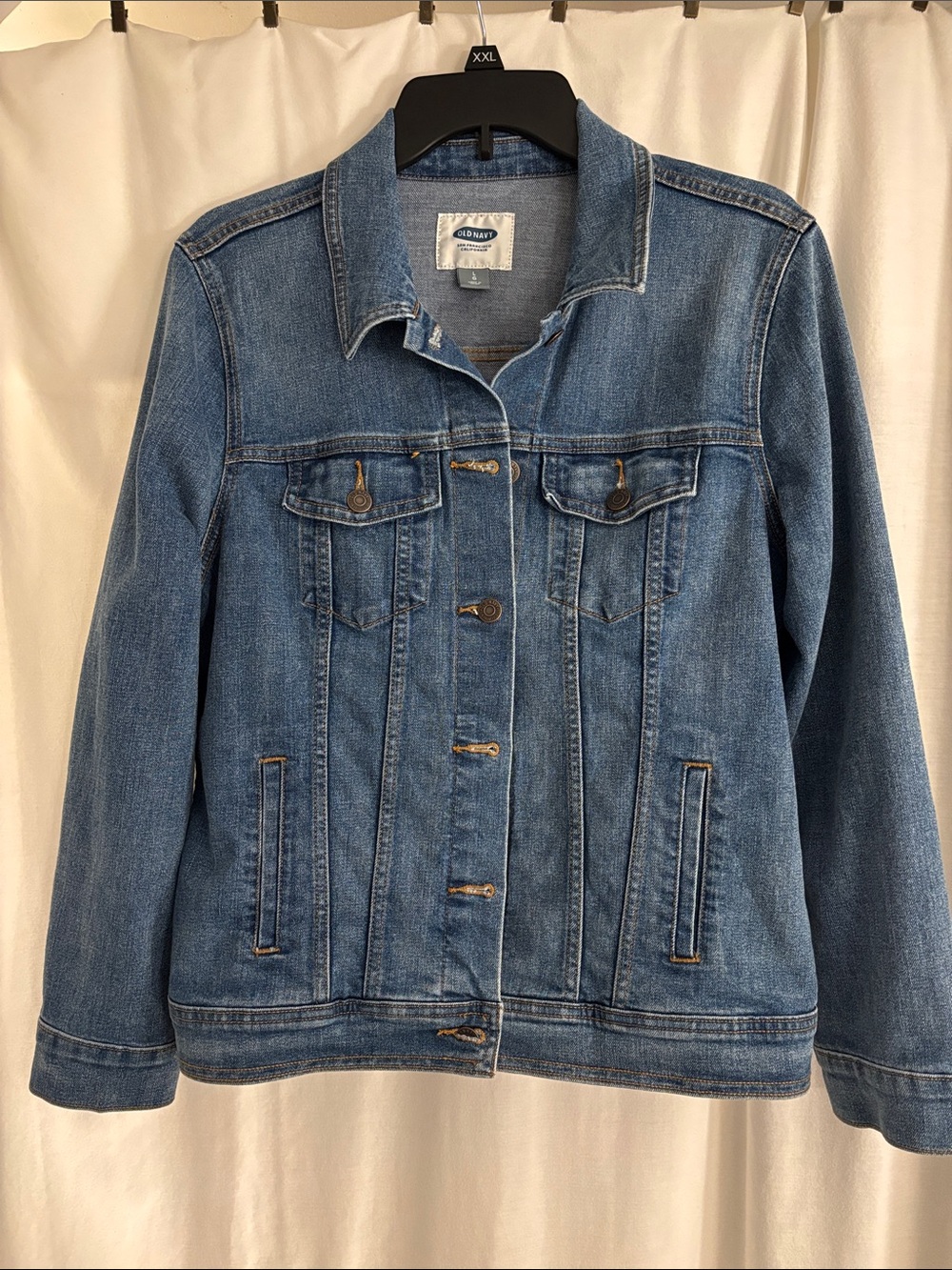 Old Navy Light Blue Women's Denim Jacket - Classic Trucker Style